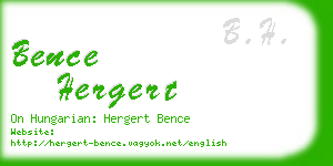 bence hergert business card